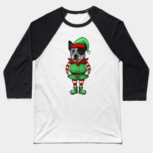 Australian Cattle Dog Christmas Elf Baseball T-Shirt